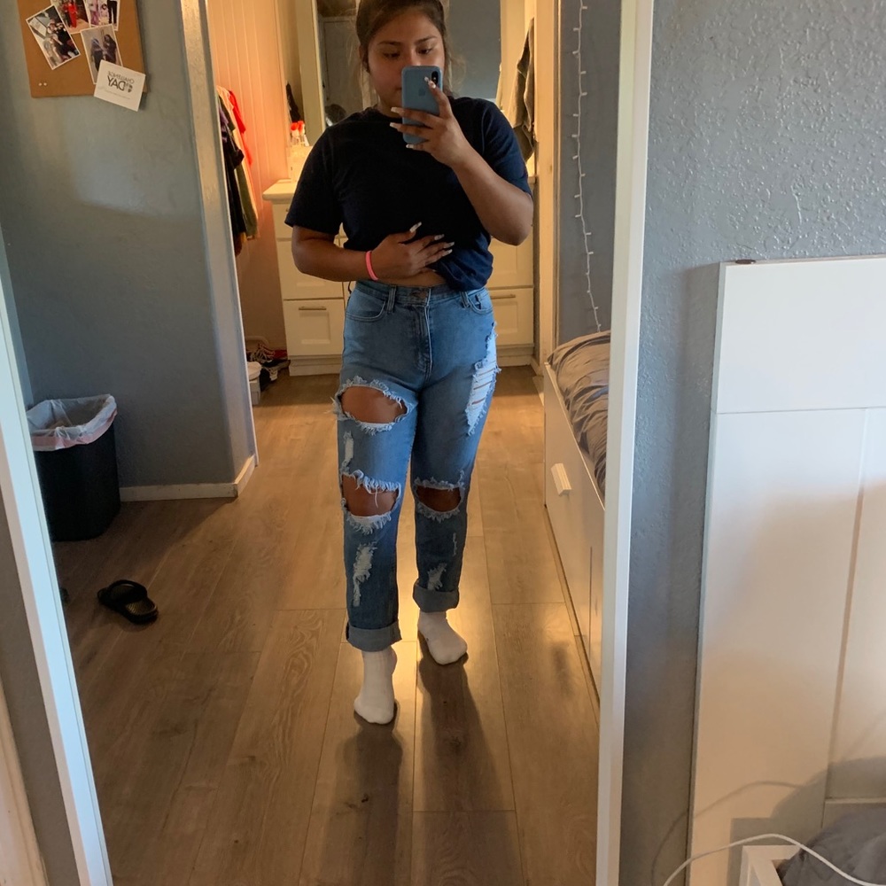 very simple mom jeans